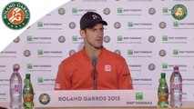 Conférence de presse Novak Djokovic Roland-Garros 2015 / 3e tour