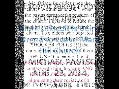 NEW: Mark Driscoll is HORRIFYING? Read this NY Times article excerpt—it will SHOCK U!!!!