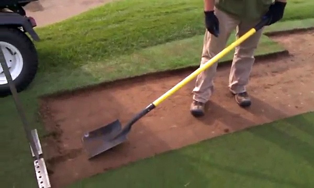 Using our homemade sod cutter. video Dailymotion