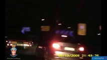 Banditi in fuga. Inseguimento a 200 km/h filmato dall'auto dei carabinieri