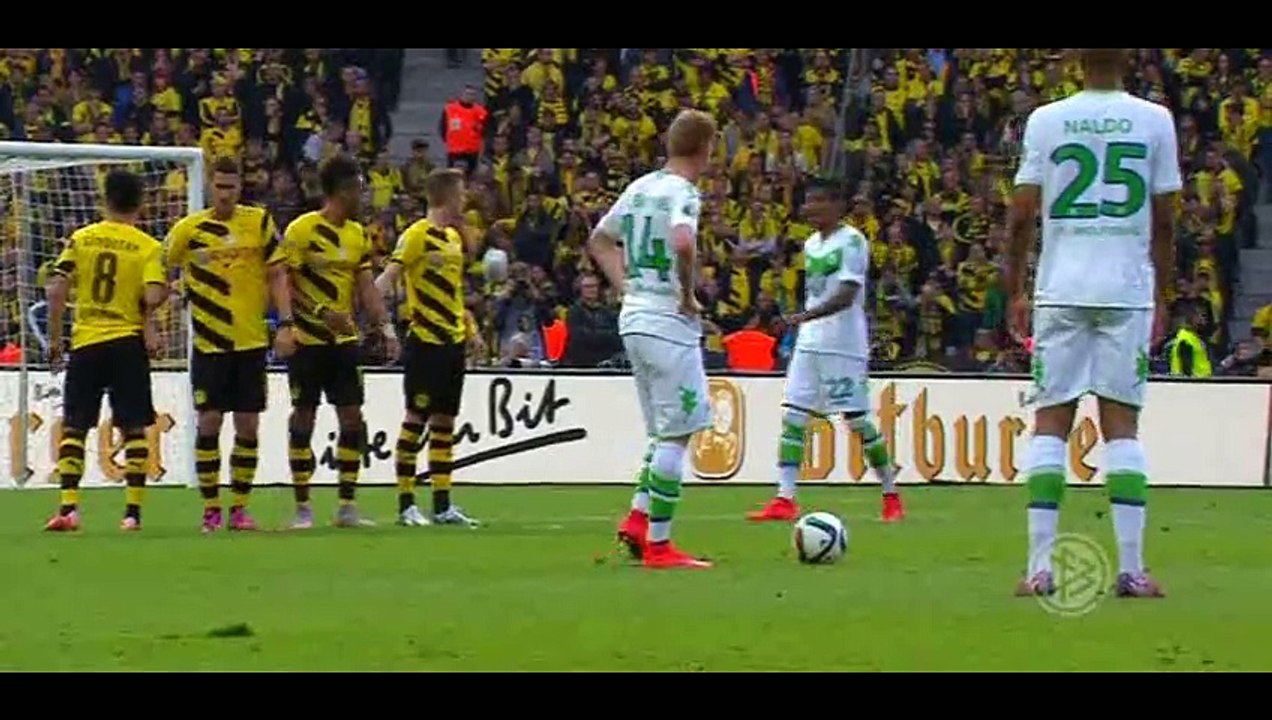 Goal Gustavo - Dortmund 1-1 Wolfsburg - 30-05-2015