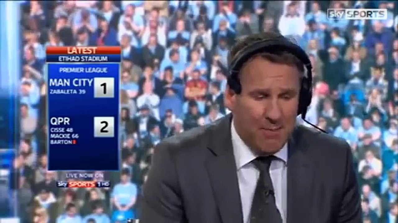 Manchester City Vs QPR 3-2 Paul Merson Reaction on gillette soccer special May 13 2012 [HD]