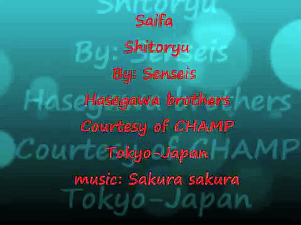 Saifa bunkai Shito Ryu Karate Do