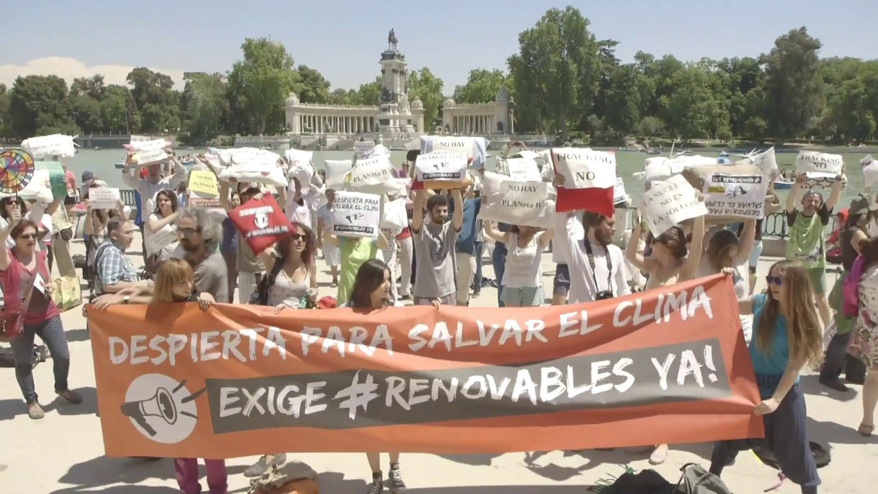 Acción en Madrid Despierta para salvar el clima contra el cambio climático