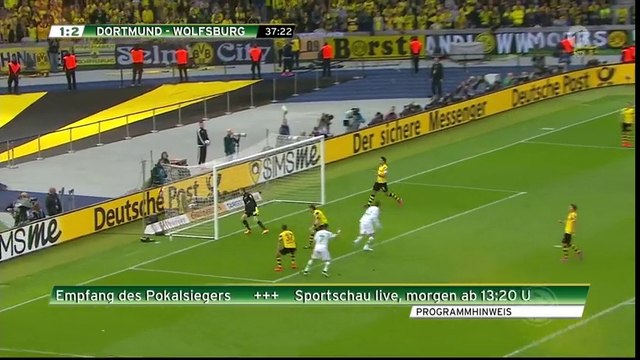 Borussia Dortmund 1 - 3 Wolfsburg All Goals and Full Highlights 30/05/2015 - DFB Cup Final