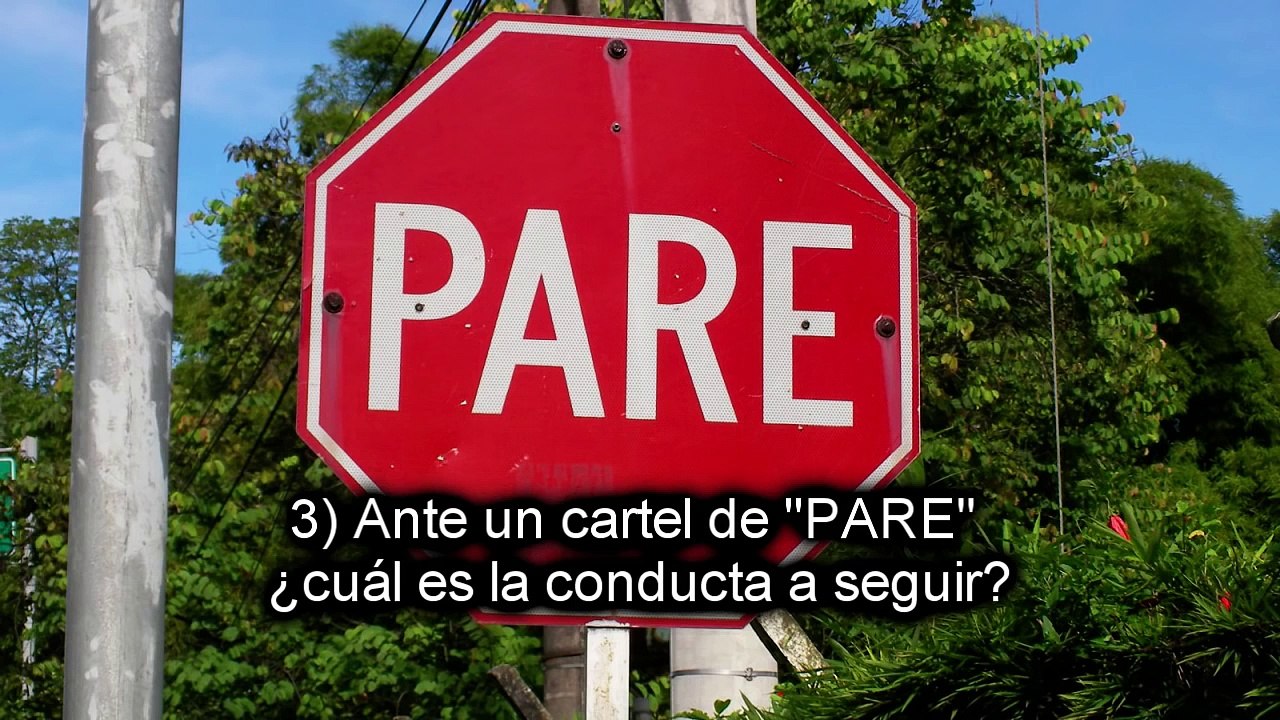 Preguntas de examen para obtención de licencia de conducir (1 de 3)