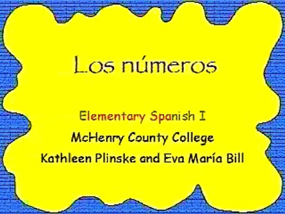 Los numeros en español hasta 30