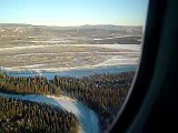 Alaska Airlines landing in Fairbanks