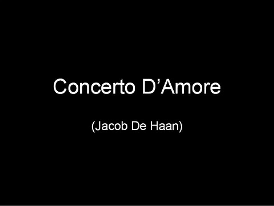 Concerto D'amore (Jacob De Haan)