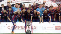 FC Barcelona's Cup celebrations