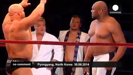 Wrestling exhibition in North Korea - no comment
