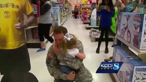 Soldier surprise: Iowa dad surprises daughter at Target