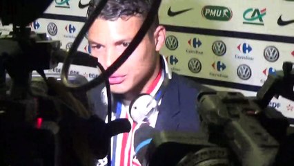 Reaction de Thiago Silva en zone mixte après PSG-Auxerre (1-0)