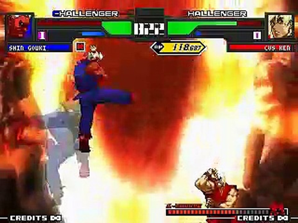 MUGEN: Shin Gouki/Akuma(me) vs.Violent Ken