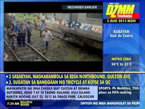 Man run over by PNR train in Manila