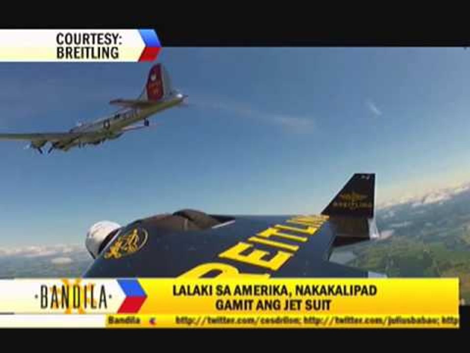 Man flies alongside plane in US