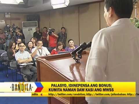 Palace defends 'fat bonuses' of MWSS officials