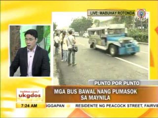 Punto por Punto: Mga bus bawal nang pumasok sa Maynila