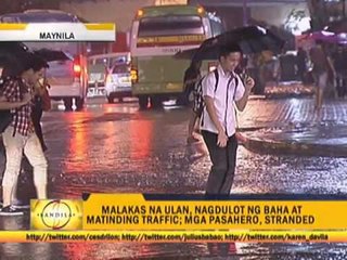 Скачать видео: Floods snarl Metro Manila traffic anew