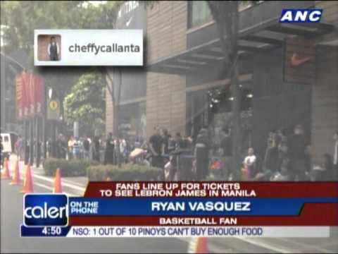 Fans line up for tickets to see LeBron in Manila