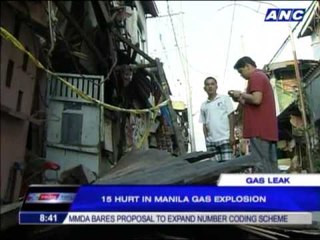 15 hurt in Manila gas leak blast