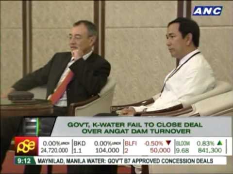 Gov't, K-Water fail to close deal over Angat dam