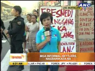 Informal settlers block SLEx service road anew Part 2)