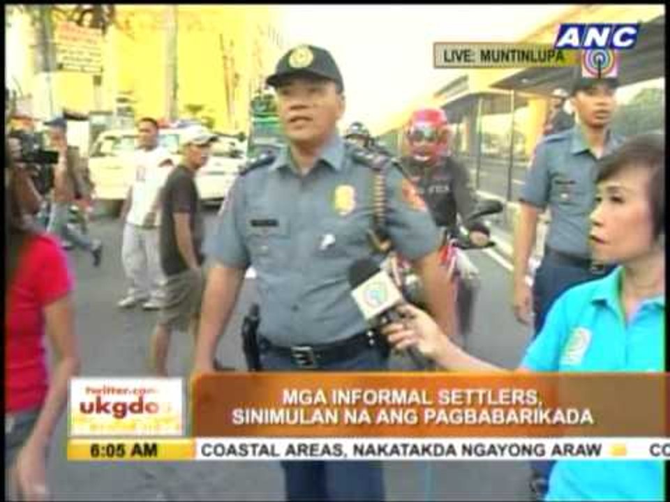 Informal settlers block SLEx service road anew Part 1)
