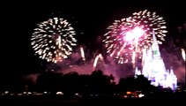 Magic Kingdom New Years Eve Fireworks at Midnight 2013