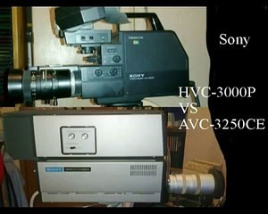1980 Sony HVC-3000P colour camera vs 1974 AVC-3250CE B&W camera