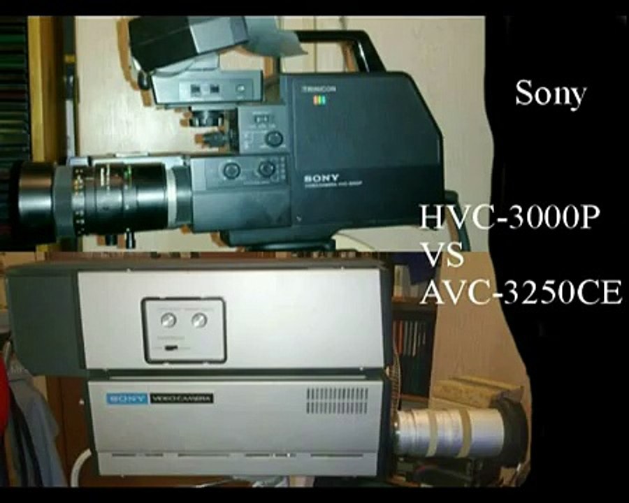 1980 Sony HVC-3000P colour camera vs 1974 AVC-3250CE B&W camera