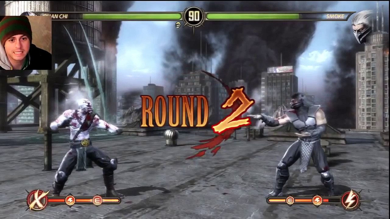 Mortal Kombat 9 Live - Quan Chi vs Smoke on Expert - Fatality! - PS3