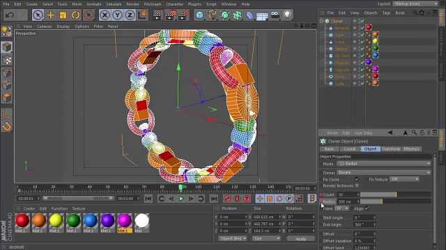 Cinema 4D: Connect Objects