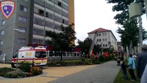 Brand im Hochhaus De-Smit-Straße in Gera