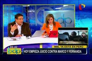 Hoy empieza juicio oral contra Marco Arenas y Fernanda Lora