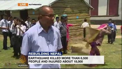 Classes held outdoors as Nepal's schools reopen