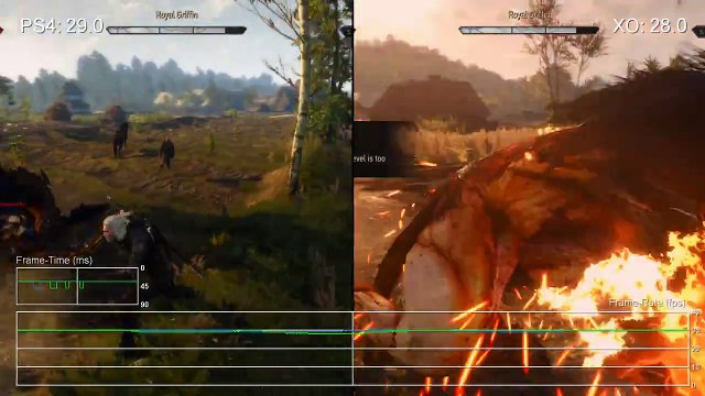 The Witcher 3: Wild Hunt PS4 vs Xbox One Patch 1.03 Gameplay Frame-Rate Test