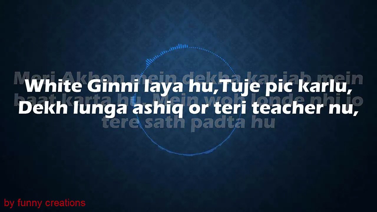 YO YO Honey Singh -Blue Eyes || lyrics