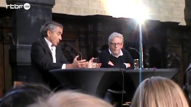 Bernard-Henri Levy entarté par Noël Godin à Namur