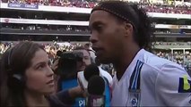 AMERICA VS QUERETARO Ronaldinho salio llorando del Estadio Azteca