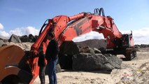 Giant Custom Built 155 Tons Hitachi Zaxis Excavator On the Beach