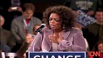 Oprah endorses Obama & speaks to a crowd in Des Moines, Iowa