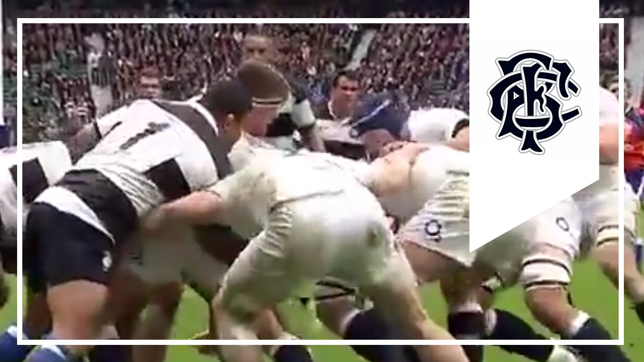 Ed Slater try - text book rucking - England v Barbarians