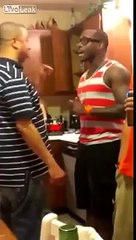 Bully gets the snot knocked out of him literally)