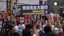 3000 manifestants à HongKong se rappellent Tiananmen