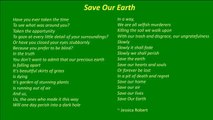 Save The Earth - Environmental Awareness pOEM