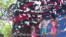 Giro d'Italia 2015 - stage 21: Fabio Aru, Giovanni Visconti and Giacomo Nizzolo post race interviews