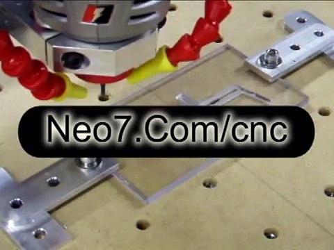 Homemade DIY CNC Router - Neo7CNC.com - Cutting a T