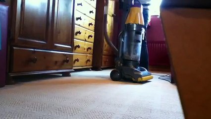Vacuuming with the Dyson DC07 origin