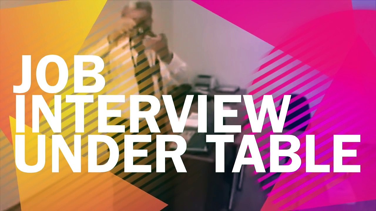 Job Interview under table - Hidden Cam